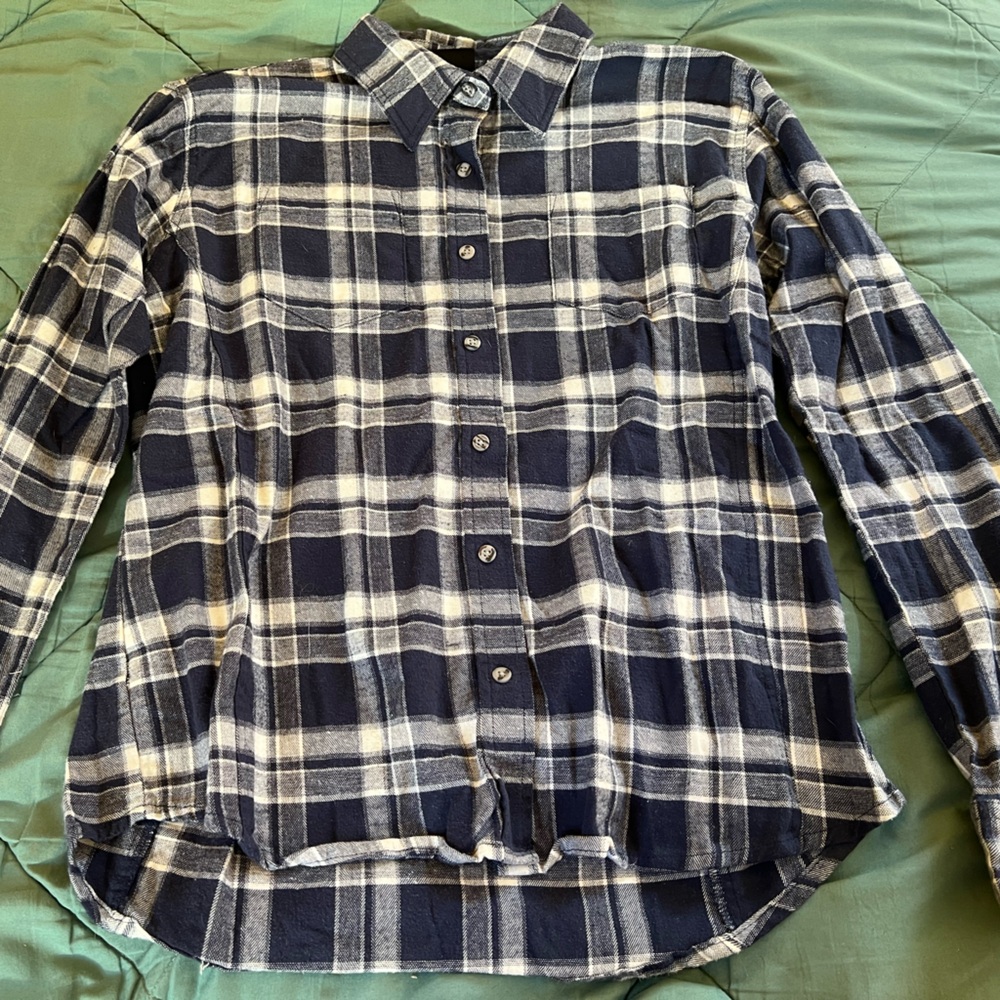 Men's Navy Plaid Shirt